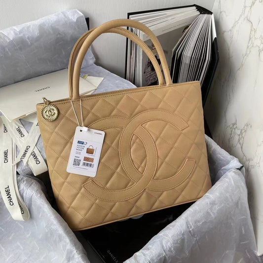 CHL - Medallion Tote Shoulder Beige Bag For Women 29cm/11.4in