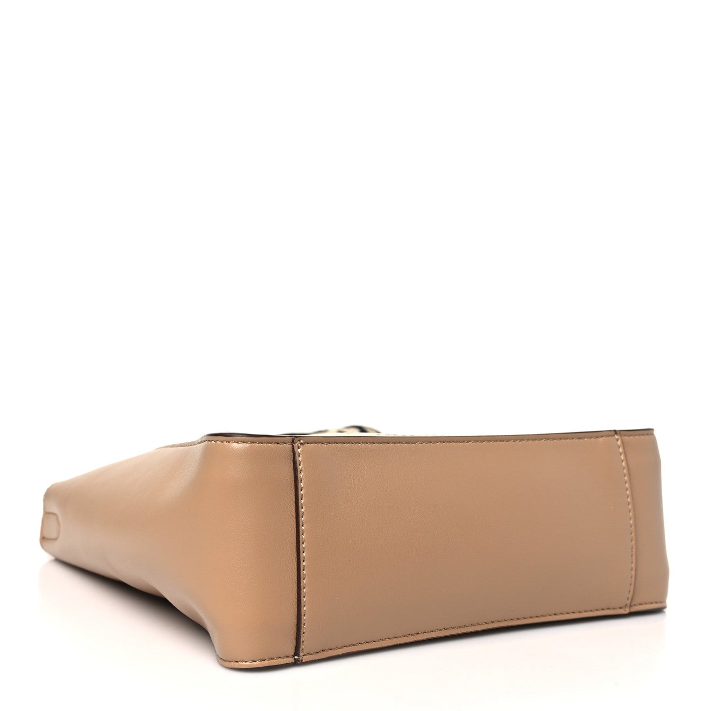 Stella McCartney Eco Alter Nappa Perforated Logo Mini Crossbody Sand
