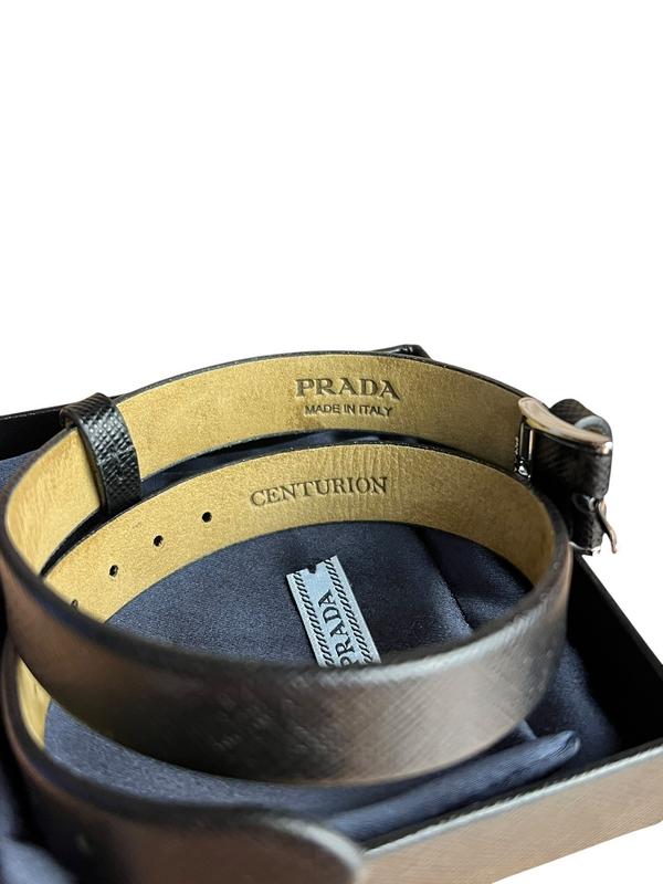 Prada x Centurion Black Leather Belt Bracelet