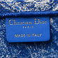 Christian Dior Canvas Embroidered Medium Dioriviera Toile De Jouy Book Tote Fluorescent Blue