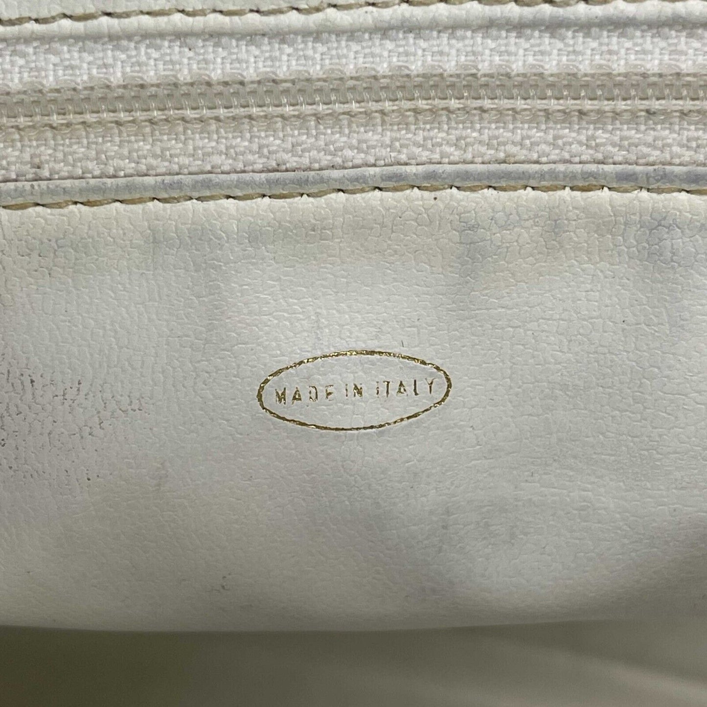 CHANEL -   1994 White Leather Small Chevron Tote / Shoulder Bag