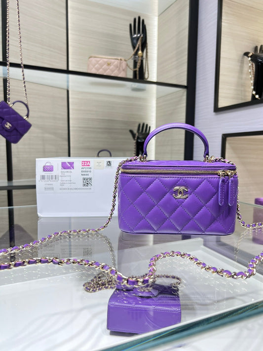 CHL - Vanity With Chain SilAmelia- Hardware Purple For Women Handbags, Shoulder Bags 6.7in/17cm