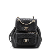 CHANEL Duma Drawstring Backpack Quilted Lambskin Small