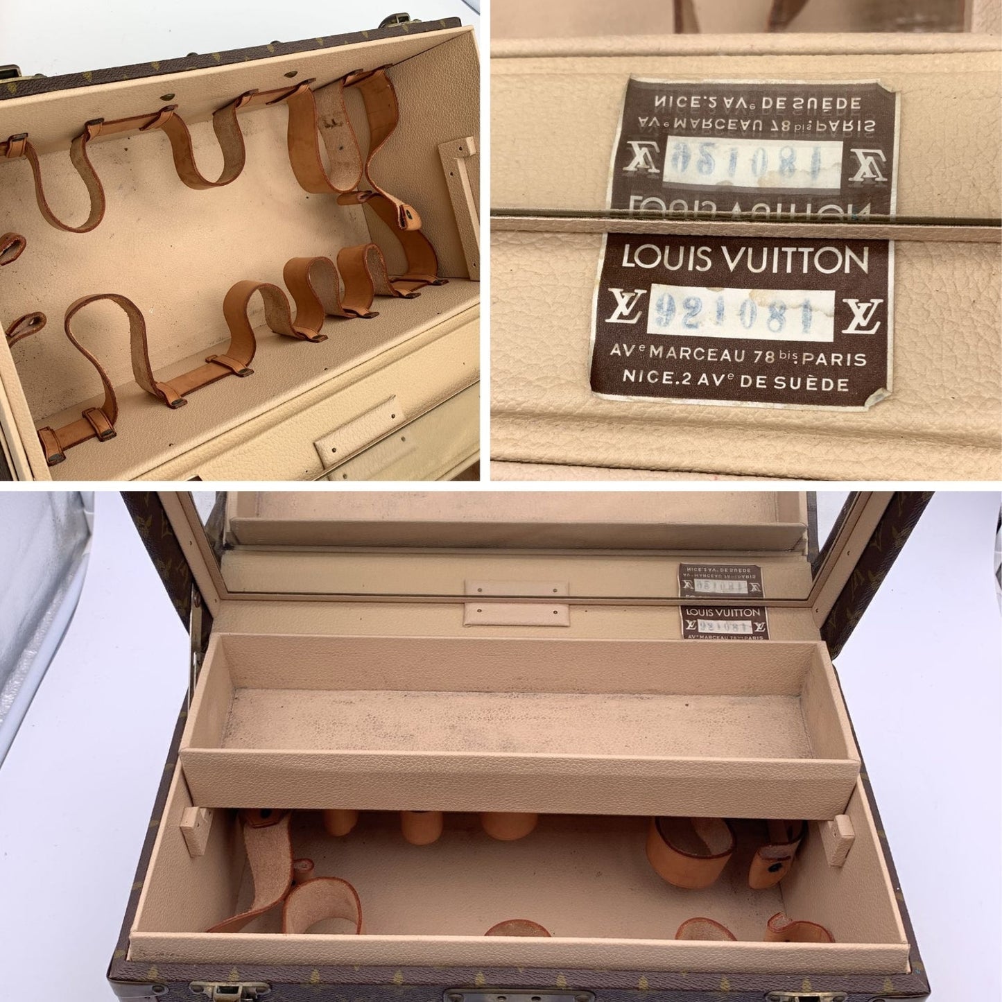LOUIS VUITTON   Monogram Train Case Boite Bouteille Et Glace