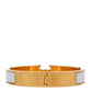 Amelia Enamel Narrow Clic Clac H Bracelet PM White