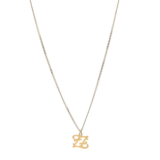 Amelia Metal Karligraphy Necklace Gold