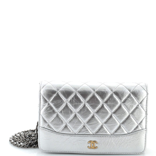 CHANEL Gabrielle Wallet on Chain Quilted Aged Calfskin
