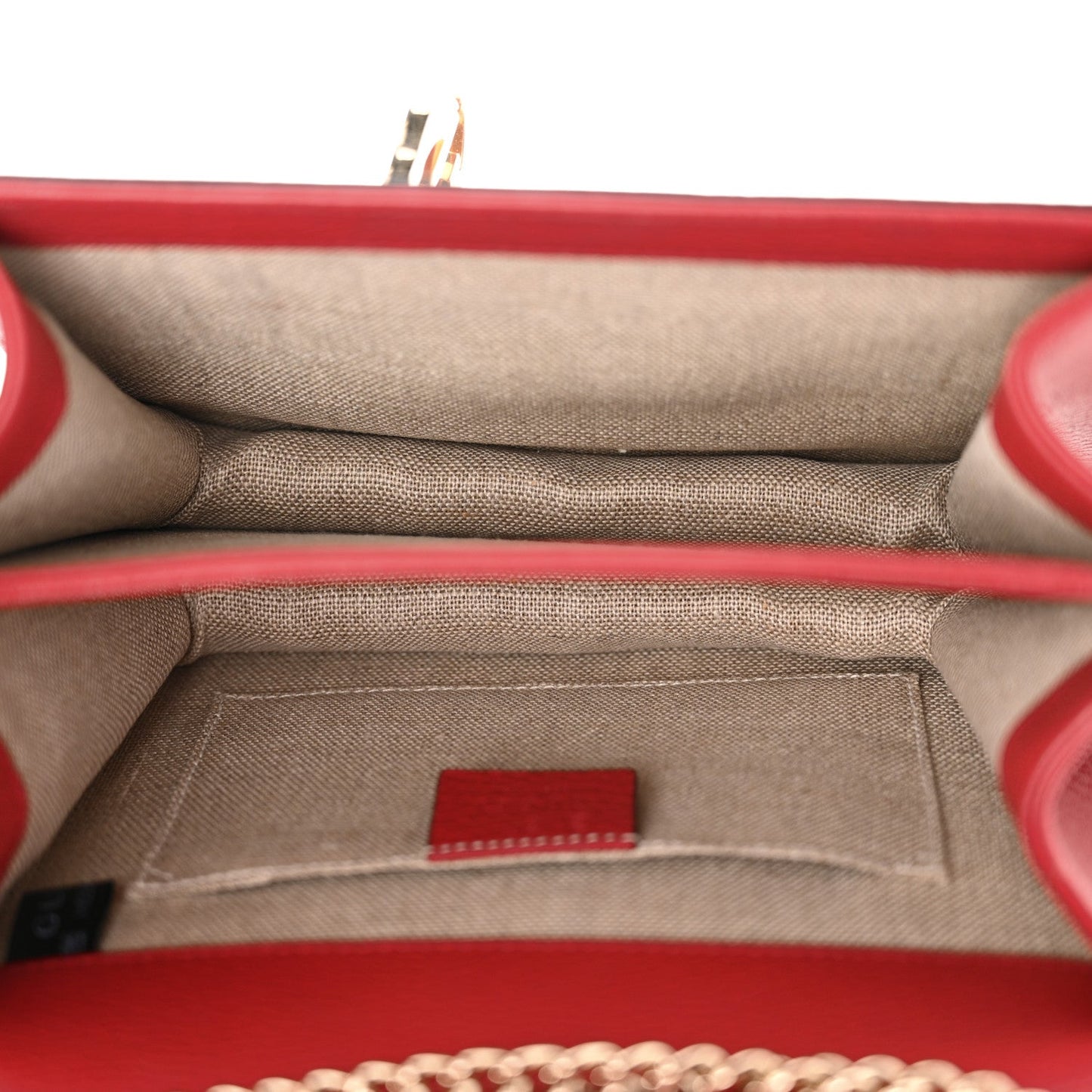 Amelia Dollar Calfskin Small Interlocking G Shoulder Bag Red