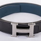 Hermes BNIB Black & Blue H Belt