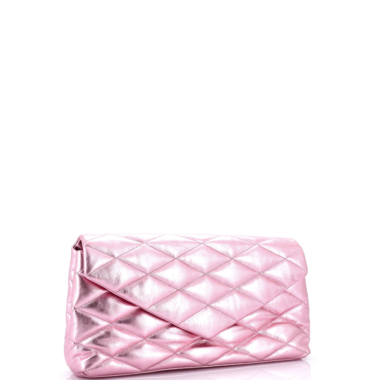 Sade Puffer Envelope Clutch Quilted Leather Large
