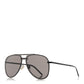 Saint Laurent Metal Aviator Classic 11 Slim Sunglasses Black