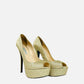PRADA Peep Toe Gold Size EU 39 Pumps
