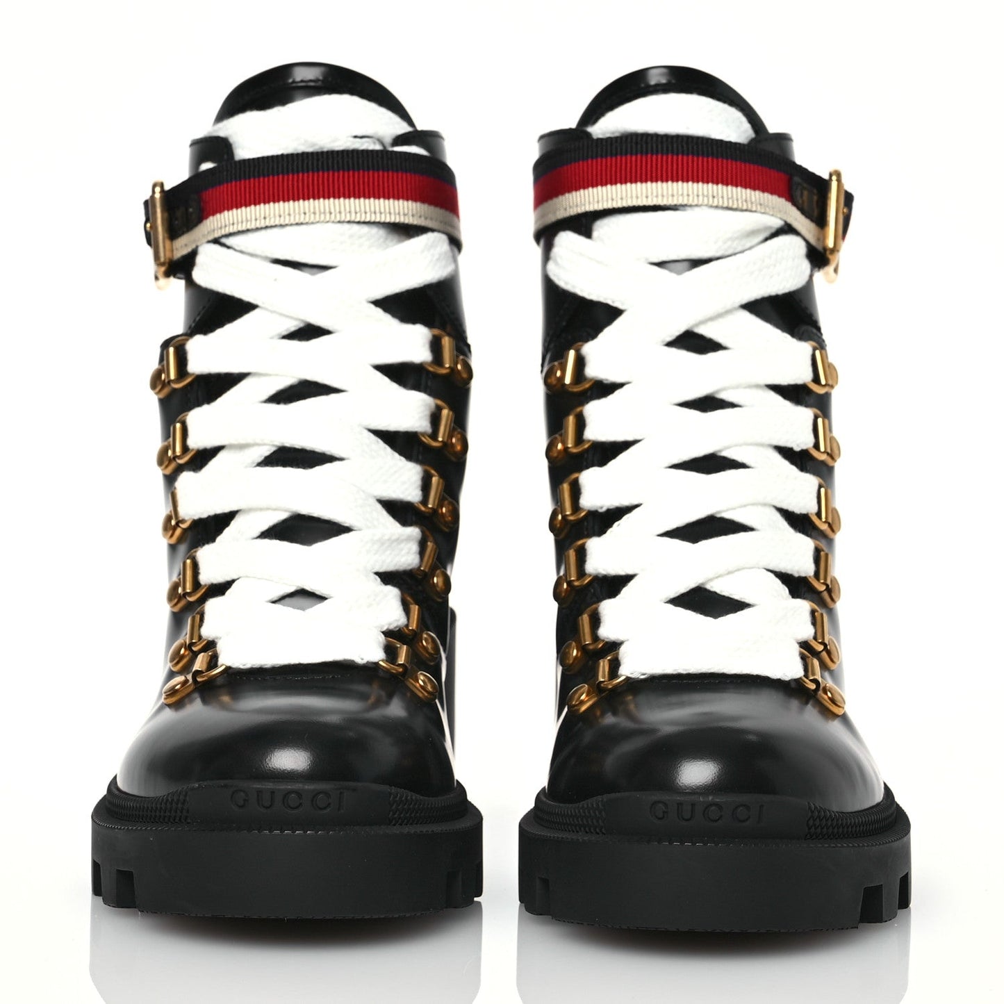 Amelia Calfskin Sylvie Web Womens Lace Up Combat Boots 35 Black