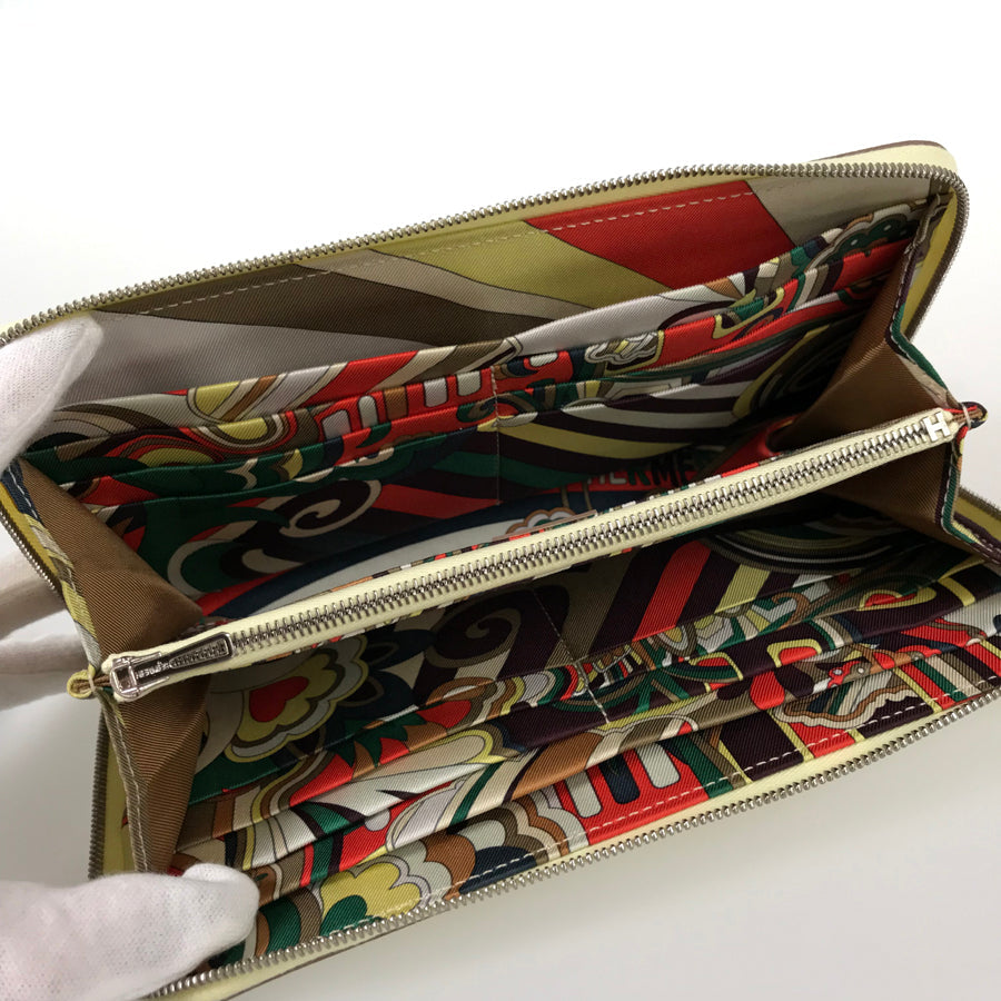 HERMES Azap Silkwin Long wallet Round zipper