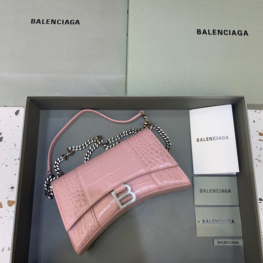 BLN-Ciaga Hourglass Wallet On Chain in Light Pink, For Women,  Bags 9in/23cm
