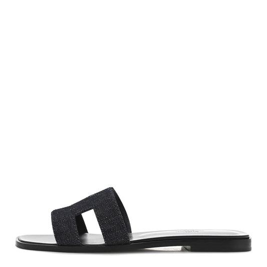 Amelia Denim Canvas Oran Sandals 37.5 Bleu Brut