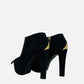 LOUIS VUITTON Peep Toe Black Size EU 38 Booties