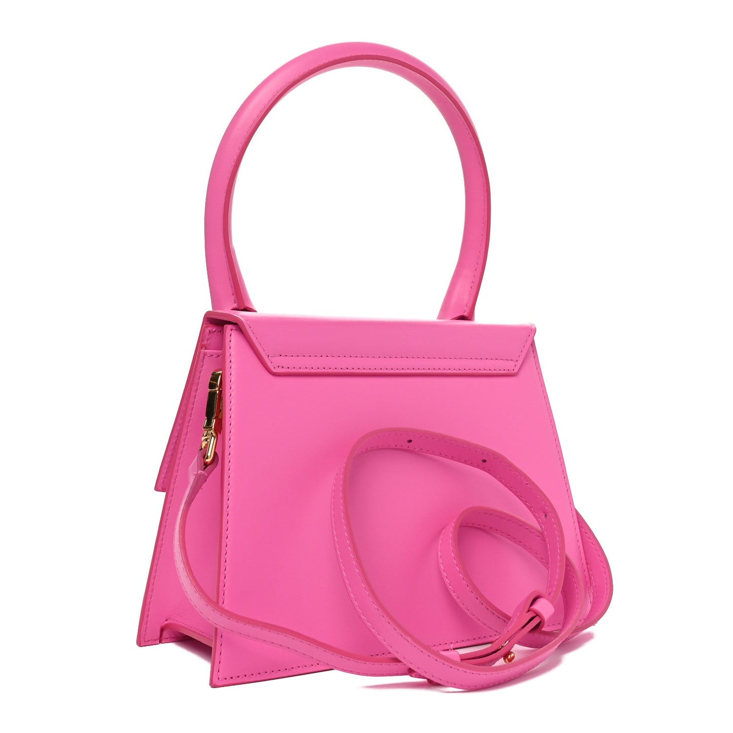 Jacquemus Smooth Calfskin Le Grand Chiquito Neon Pink
