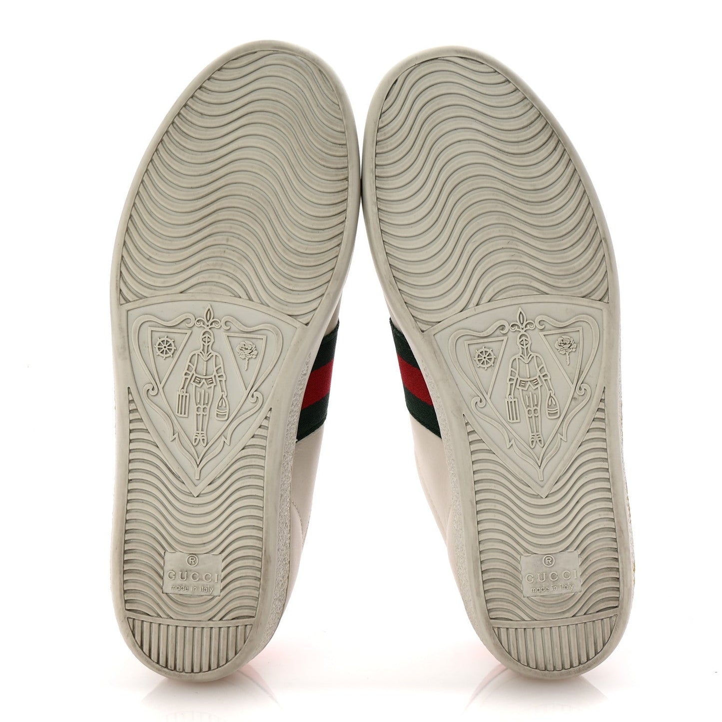 Amelia X SEGA Calfskin Ayers Web Guccy Womens Ace Sneakers 37 White