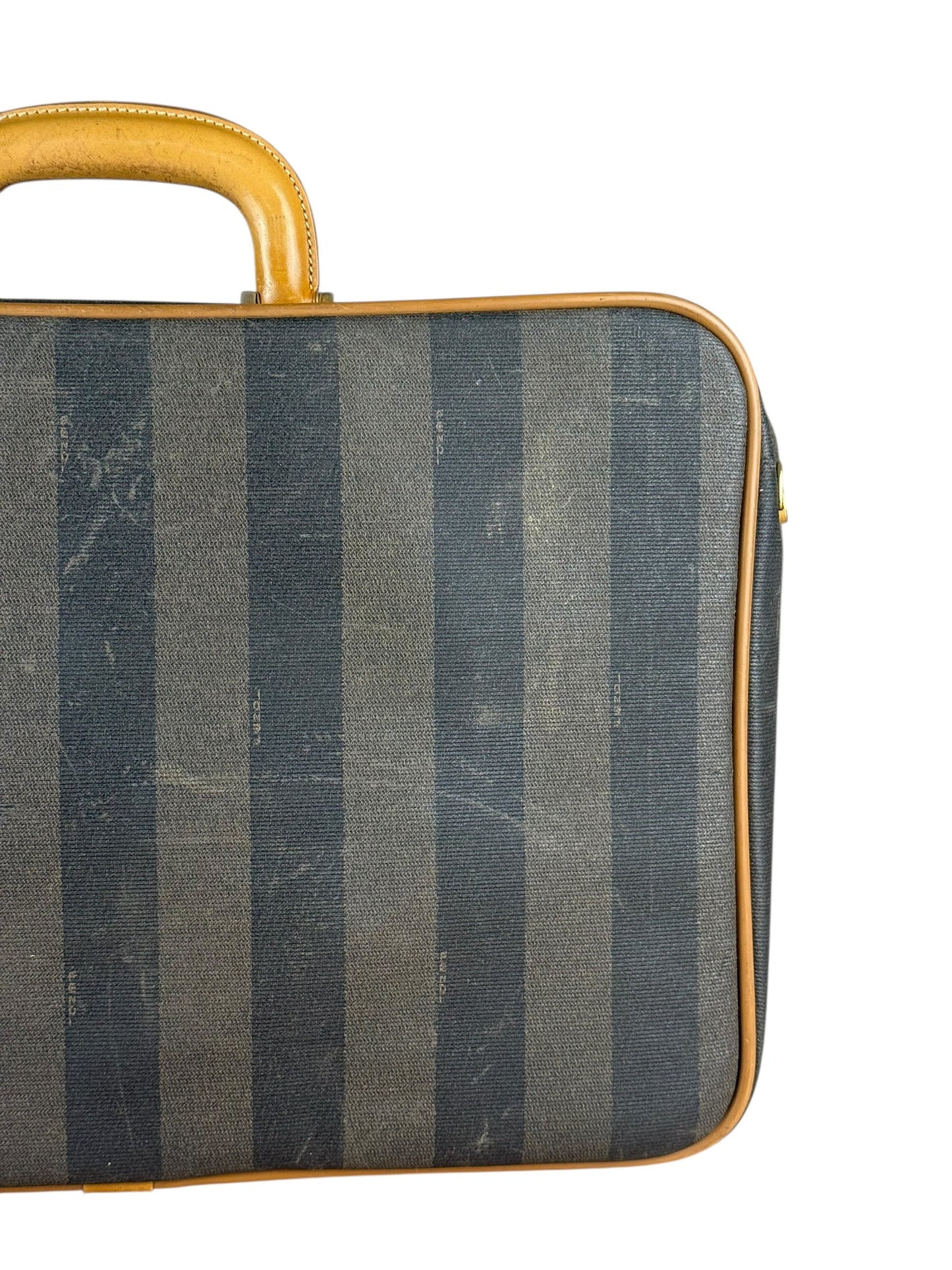 Fendi FF   Striped Briefcase