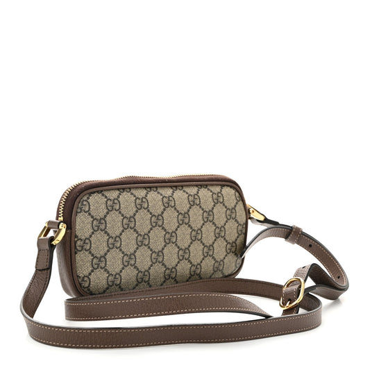 Amelia GG Supreme Monogram Web Mini Ophidia GG Bag Brown