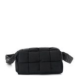 Bottega Veneta Nylon Intrecciato Padded Tech Mini Cassette Belt Bag Black