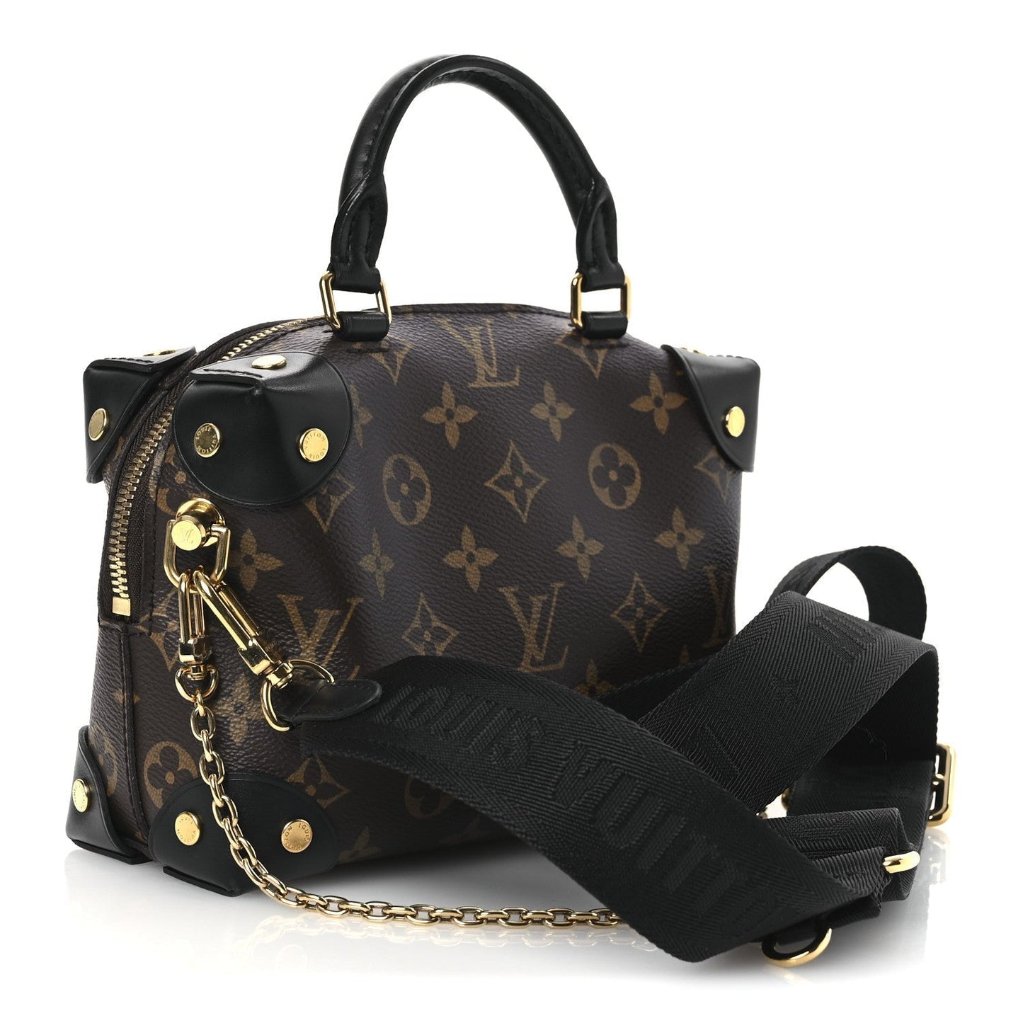 Louis Vuitton Monogram Petite Malle Souple Black