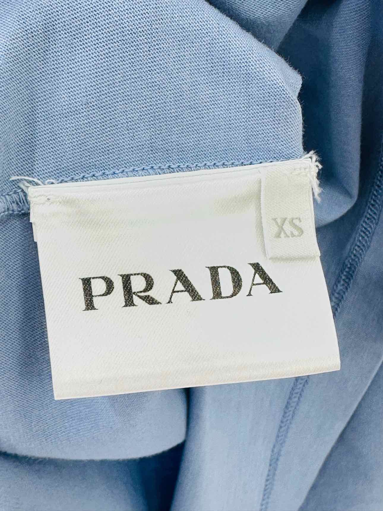 PRADA Crew Neck Blue T-shirt