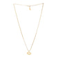Christian Dior Metal Crystal CD Logo Pendant Necklace Gold