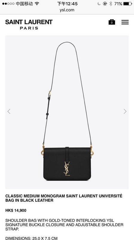 Amelia - YSL Bag - 3601