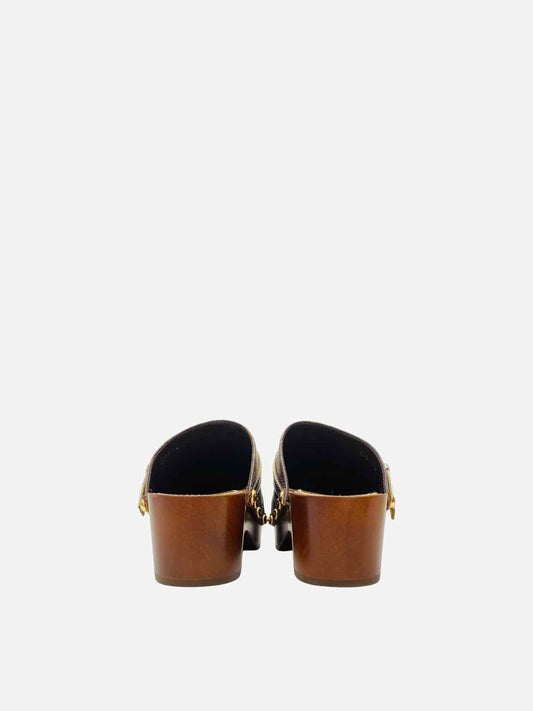 LOUIS VUITTON Canopy Brown & Gold Size EU 36 Clogs