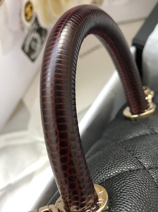 CHL -  Classic Mini Flapbag Top Handle Black For Women 7.5in/19cm