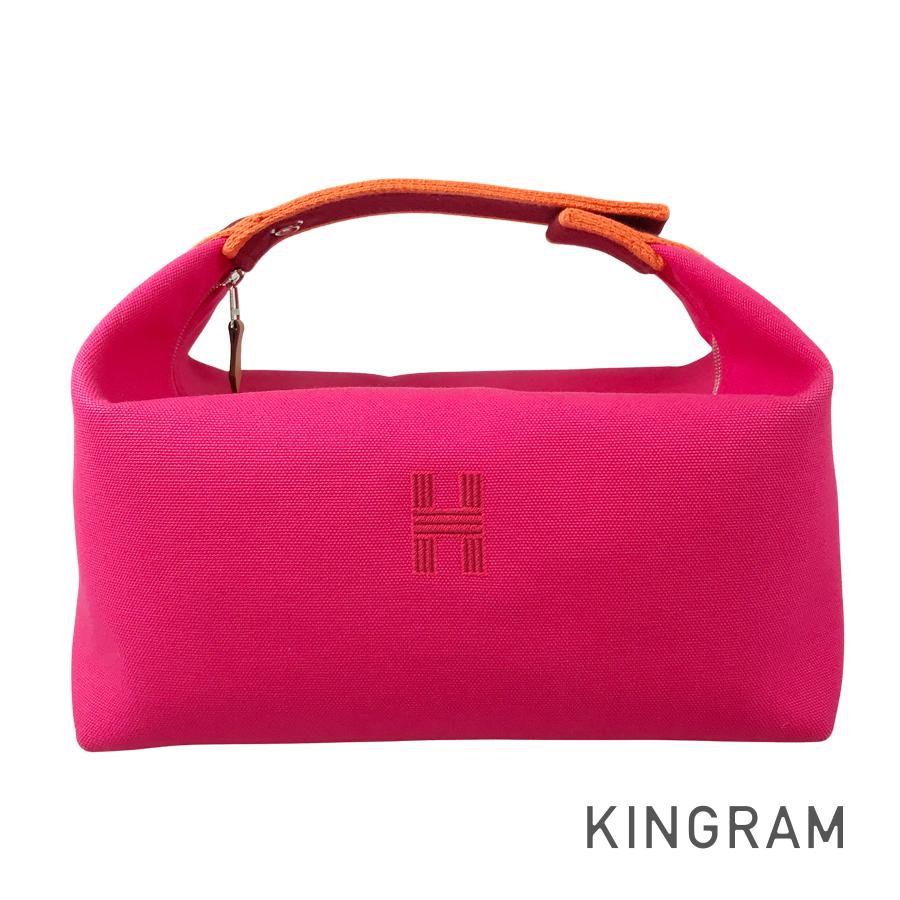 HERMES Bridua Black GM Hand bag
