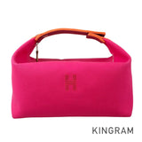 HERMES Bridua Black GM Hand bag