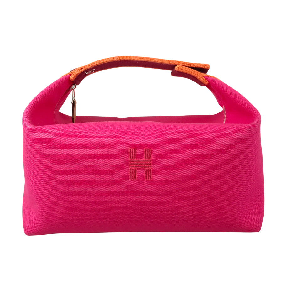 HERMES Bridua Black GM Hand bag