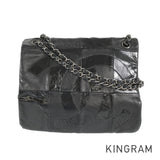 CHANEL COCO Mark Patchwork Semi-Shoulder SilverHardware Shoulder Bag