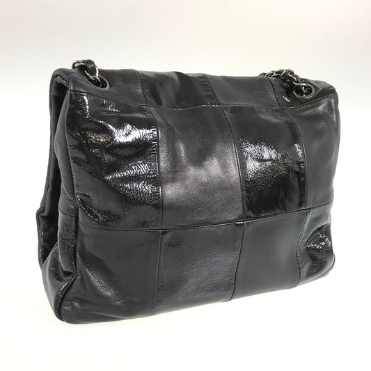 CHANEL COCO Mark Patchwork Semi-Shoulder SilverHardware Shoulder Bag