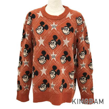 GUCCI Mickey Mo  Collaboration Star Jacquard Knit Women's sweater
