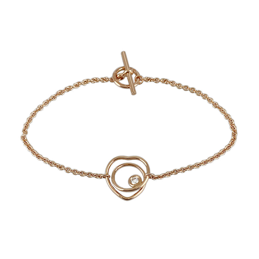 HERMES Vertege Coeur Diamond Bracelet