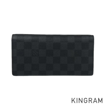 LOUIS VUITTON Damier Graphite Portefeuille Brazza N62665 Long wallet bifold
