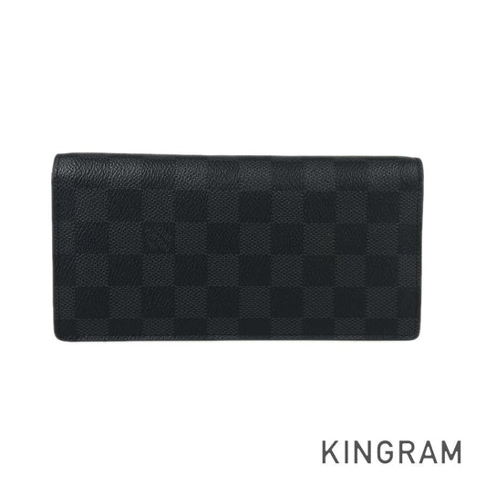 LOUIS VUITTON Damier Graphite Portefeuille Brazza N62665 Long wallet bifold
