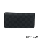 LOUIS VUITTON Damier Graphite Portefeuille Brazza N62665 Long wallet bifold