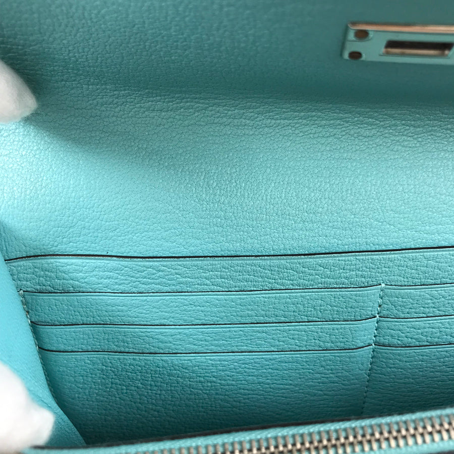 HERMES Kelly Wallet Gillies Long wallet Folding cover lid