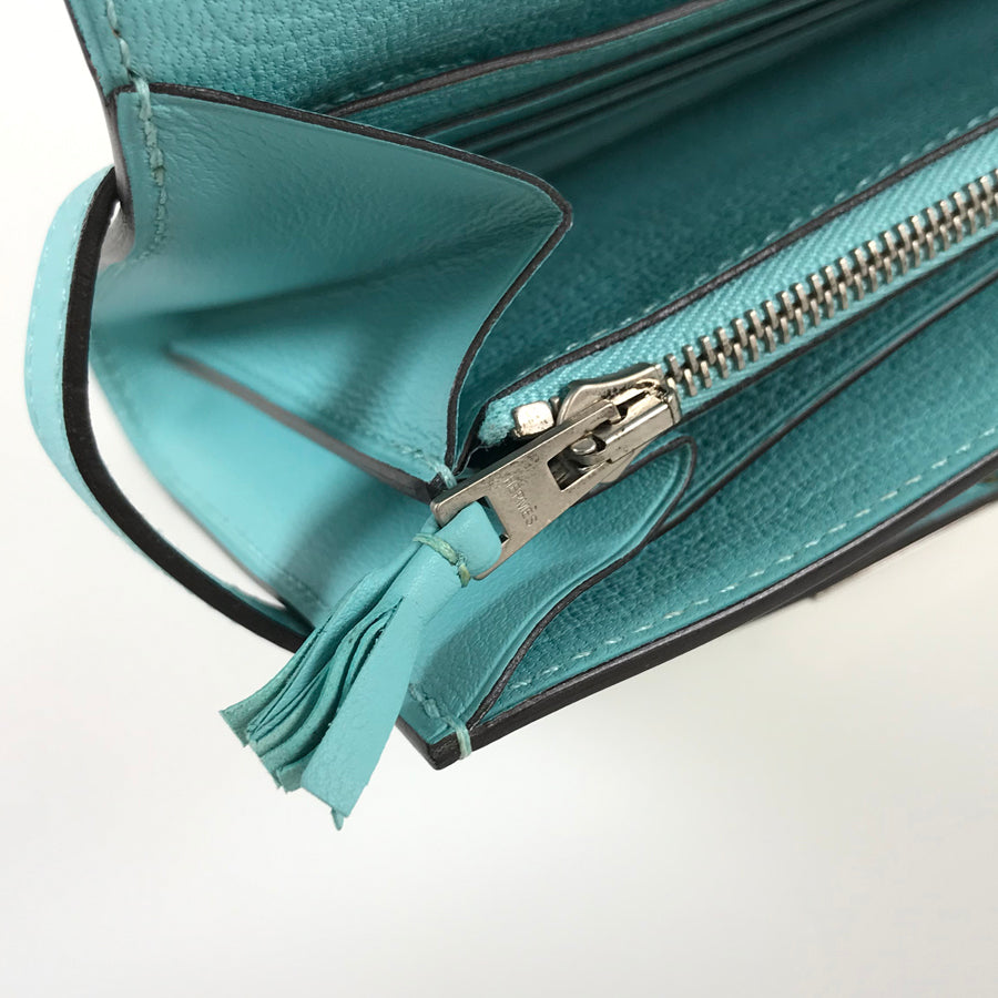 HERMES Kelly Wallet Gillies Long wallet Folding cover lid