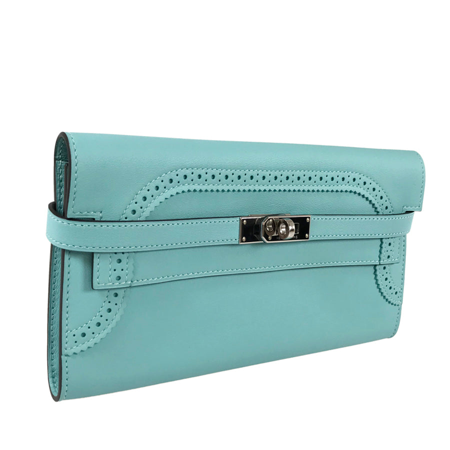 HERMES Kelly Wallet Gillies Long wallet Folding cover lid