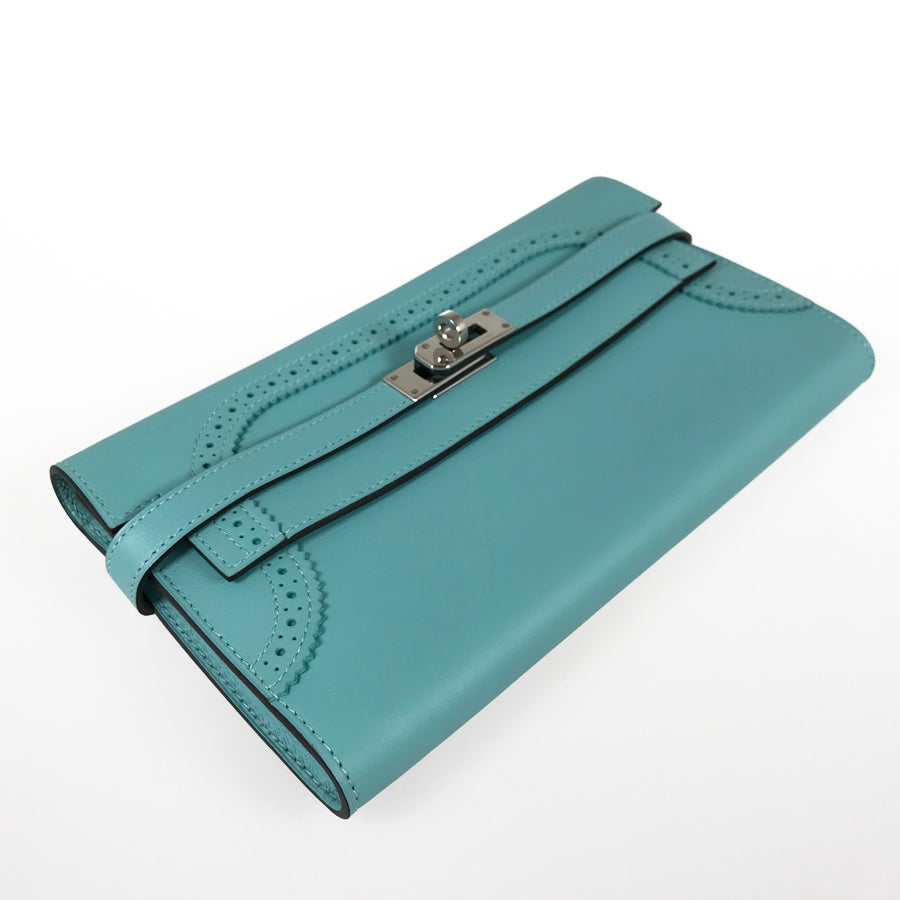 HERMES Kelly Wallet Gillies Long wallet Folding cover lid