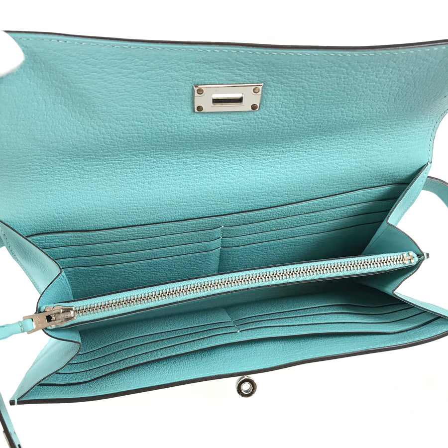 HERMES Kelly Wallet Gillies Long wallet Folding cover lid