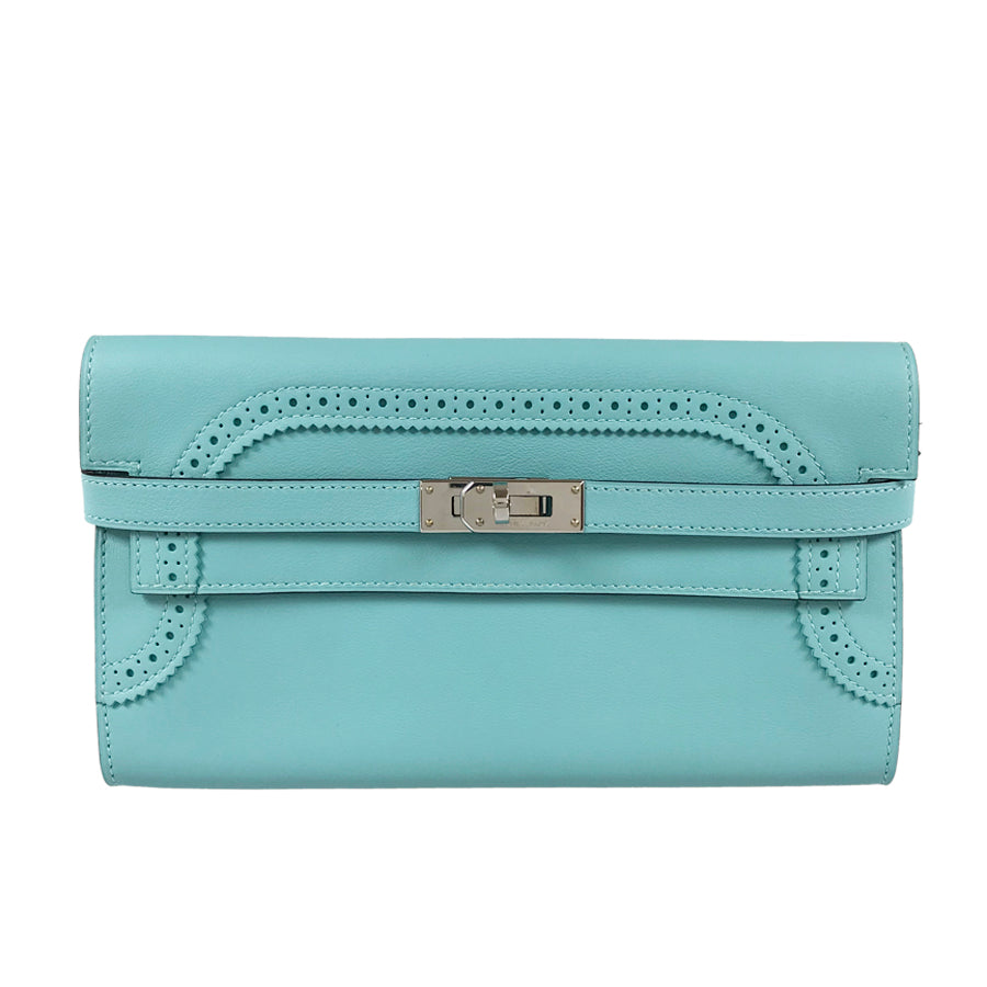 HERMES Kelly Wallet Gillies Long wallet Folding cover lid
