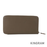 HERMES Azap Long Silkine Long wallet Round zipper