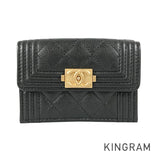 CHANEL Boy Chanel Compact wallet Trifold wallet